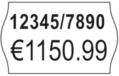 Štítek s číslem '12345/7890' a cenou 'EUR1150,99'.