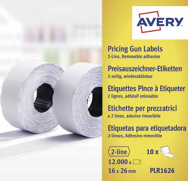 Avery-Zweckform cenovky PLR1626 přemístitelné Šířka etikety: 26 mm Výška štítku: 16 mm bílá 12000 ks