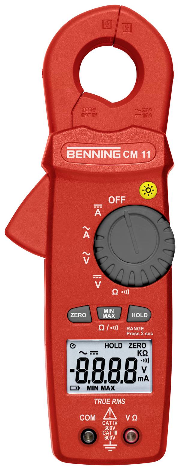 Benning CM 11 digitální proudové kleště, multimetr, CAT IV 300 V, Displej (counts): 6000