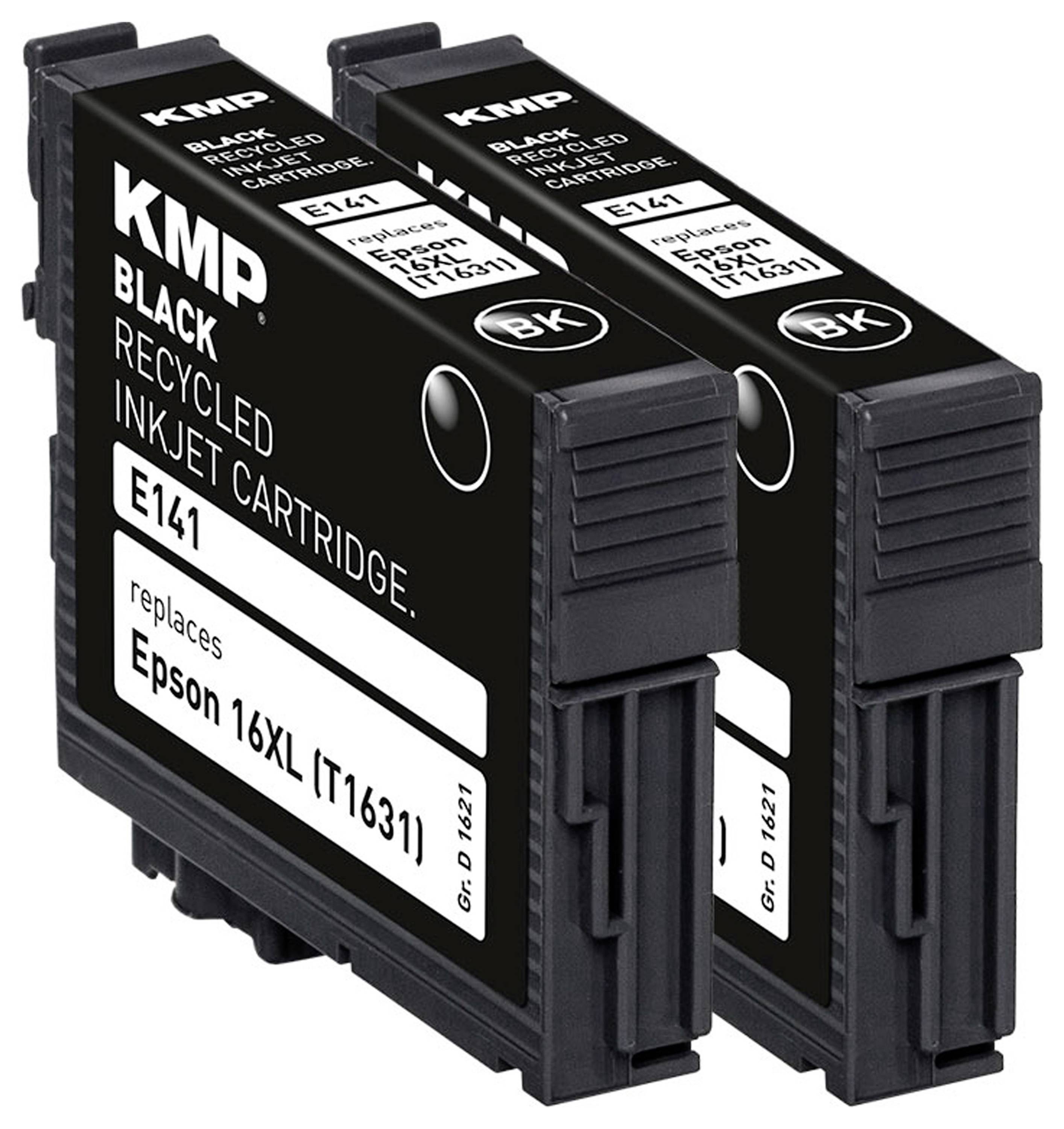 KMP Ink náhradní Epson 16, T1621 kompatibilní Dual černá E154D 1621,4821-2