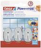 tesa POWERSTRIPS® Lepicí háček Small Oval chrom Množství: 3 ks