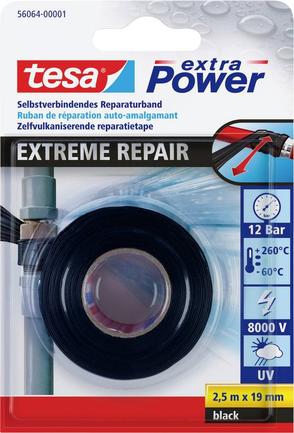 tesa EXTREME REPAIR 56064-00001-00 instalatérská izolační páska tesa® Extra Power černá (d x š) 2.5 m x 19 mm 1 ks
