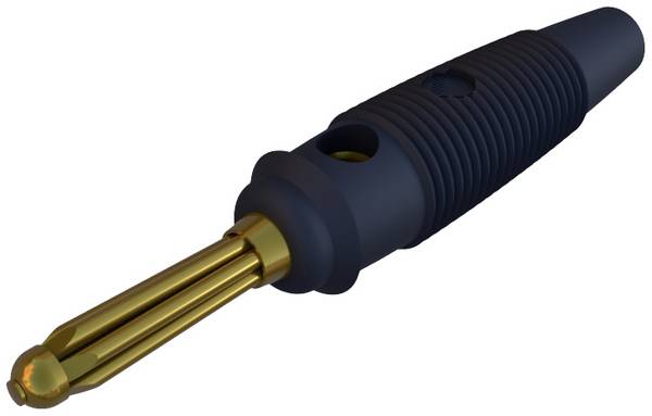 Hirschmann Test & Measurement BUELA 30 K AU banánkový konektor zástrčka, rovná Ø pin: 4 mm černá 1 ks