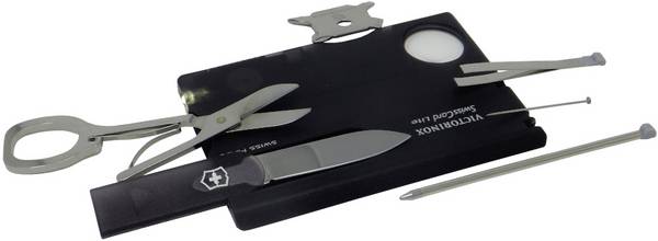 Victorinox SwissCard Lite 0.7333.T3 kapesní sada nářadí  počet funkcí 13 onyxová (transparentní)