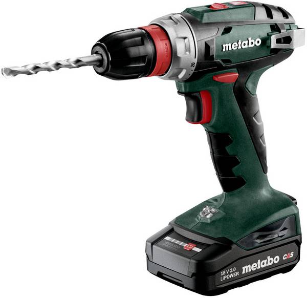 Metabo BS 18 Quick aku vrtací šroubovák, 18 V, 2 Ah Li-Ion vč. 2x aku, kufřík, 602217500