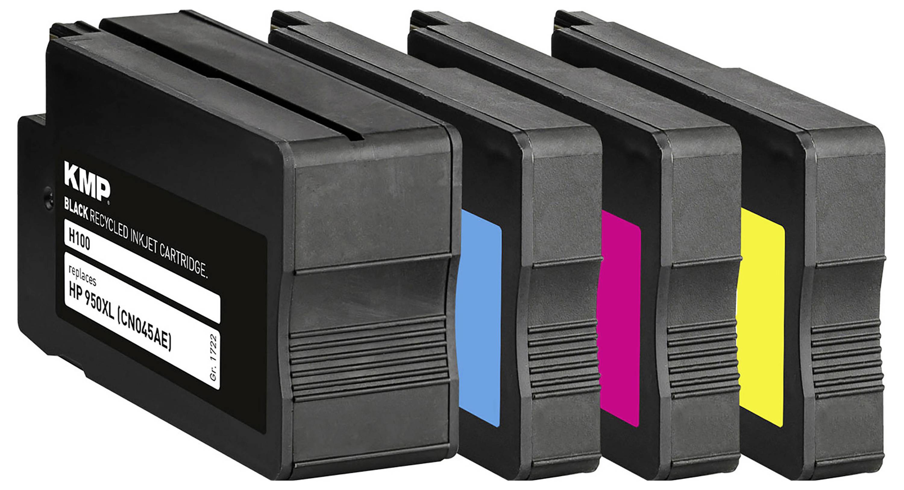 KMP Ink náhradní HP 950XL, 951XL, C2P43AE, CN045AE, CN046AE, CN047AE, CN048AE kompatibilní kombinované balení černá, azu-2