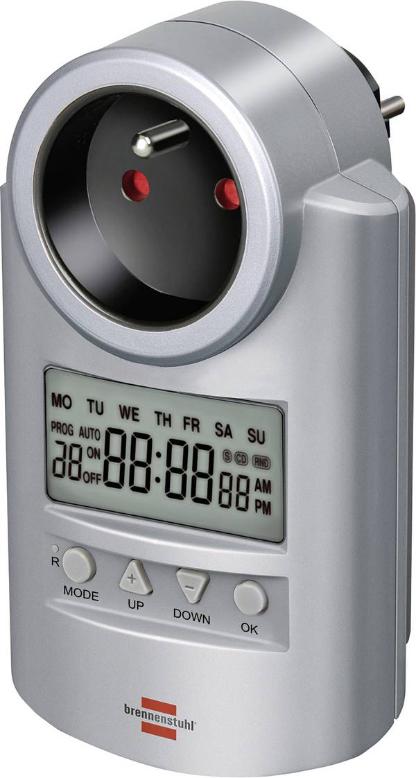 Brennenstuhl 1507501 spínací hodiny / časovač do zásuvky, digitální, týdenní program, 3680 W, IP20, CZ zásuvka