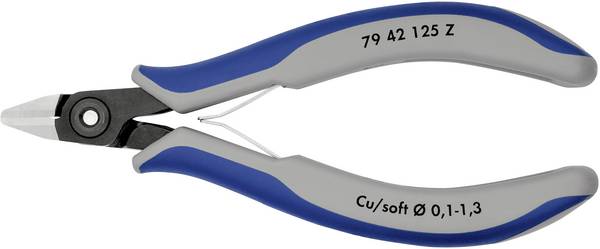 Knipex  79 42 125 Z pro elektroniku a jemnou mechaniku boční štípací kleště bez fazety  125 mm