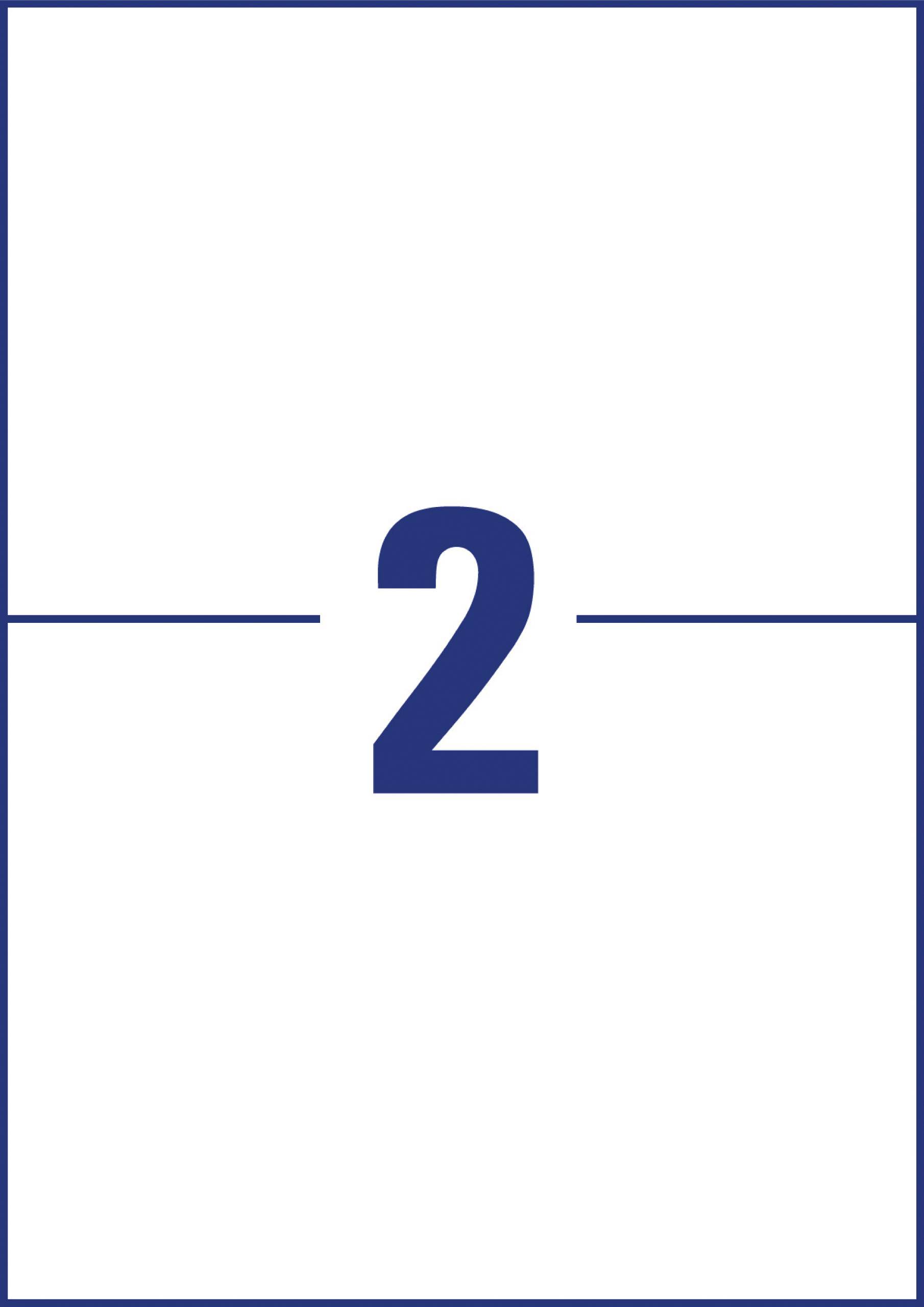 Číslo '2' v modré barvě, vycentrované na bílém pozadí.