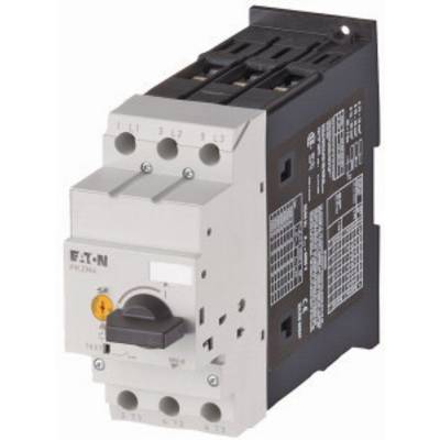 Jistič značky Eaton, model PKZM0-6, s ovládacím tlačítkem na čelní straně. Používaný v elektrických rozvaděčích.