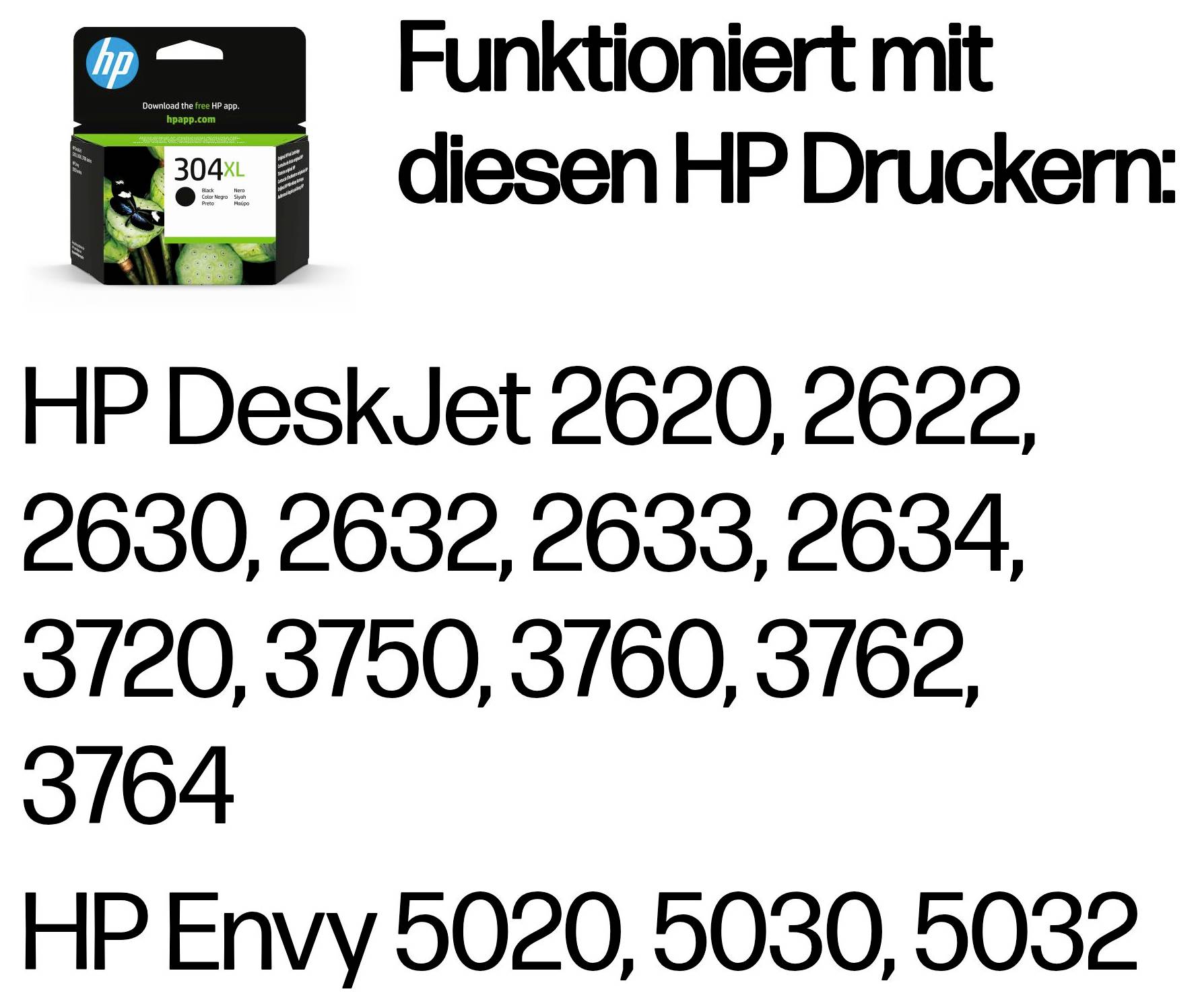 HP 304XL Ink originál černá N9K08AE Inkousty