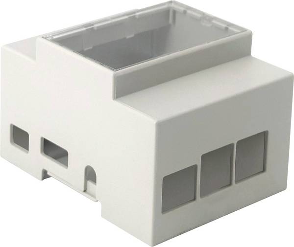 Joy-it rb-case+07 SBC skříň Vhodné pro (vývojové sady): Raspberry Pi® včetně montáže na lištu šedá