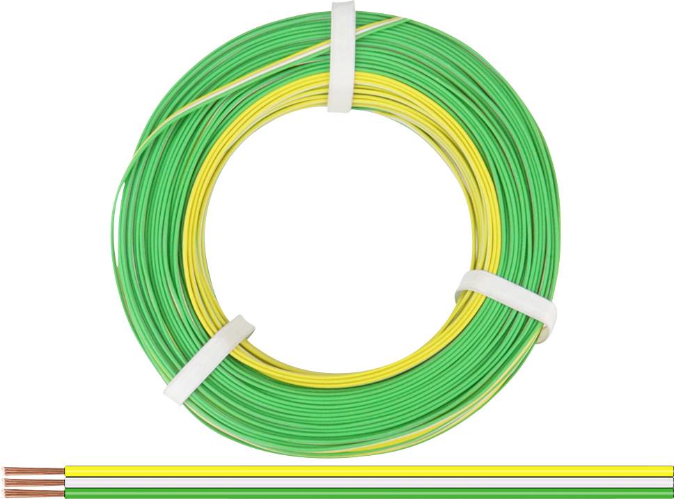 Donau Elektronik 318-354-25 lanko/ licna 3 x 0.14 mm² žlutá, bílá, zelená 25 m