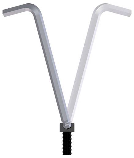 Logo 'Van Halen' s výrazným symetrickým kovovým designem, kde stylizovaná křídla vytvářejí tvar písmene 'V', což reprezentuje název kapely.