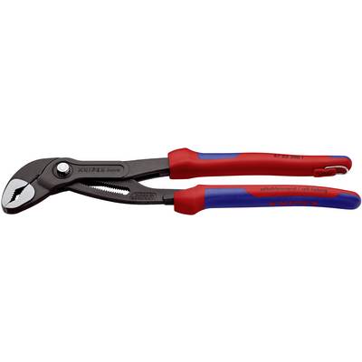 Klíč Knipex kleštěmi, vysoce efektivní nástroj s červenými a modrými rukojeťmi, vhodný pro uchopení a šroubování rozmanitých tvarů.