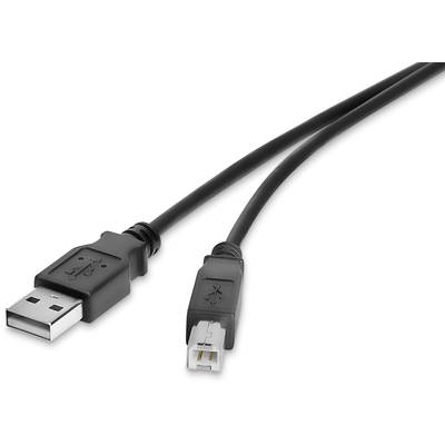 Černý USB kabel se standardní USB zástrčkou a menší zástrčkou na koncích, vhodný pro přenos dat.