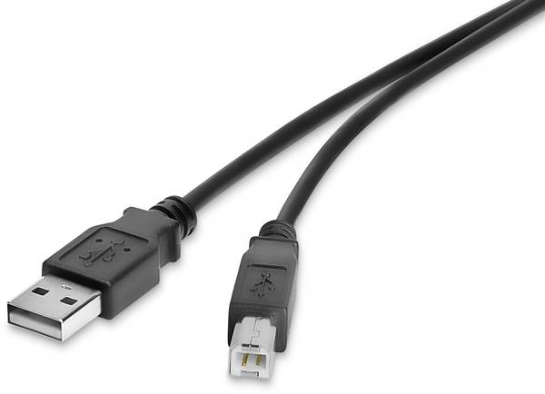 Renkforce USB kabel  USB 2.0 USB-A zástrčka, USB-B zástrčka 0.30 m černá pozlacené kontakty RF-4463064