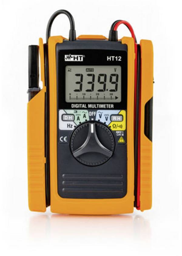 HT Instruments HT12 digitální multimetr, proudové kleště, Kalibrováno dle (DAkkS), CAT II 600 V, CAT III 300 V, Displej (counts): 3400