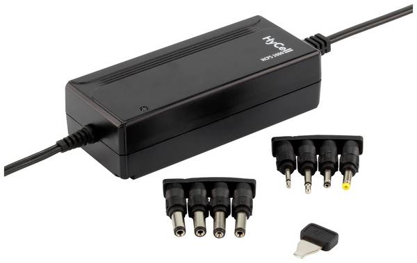 HyCell 1201-0010 zásuvkový napájecí adaptér, nastavitelný, 5 V/DC, 6 V/DC, 7.5 V/DC, 9 V/DC, 12 V/DC, 13.5 V/DC, 15 V/DC, 3000 mA, 36 W