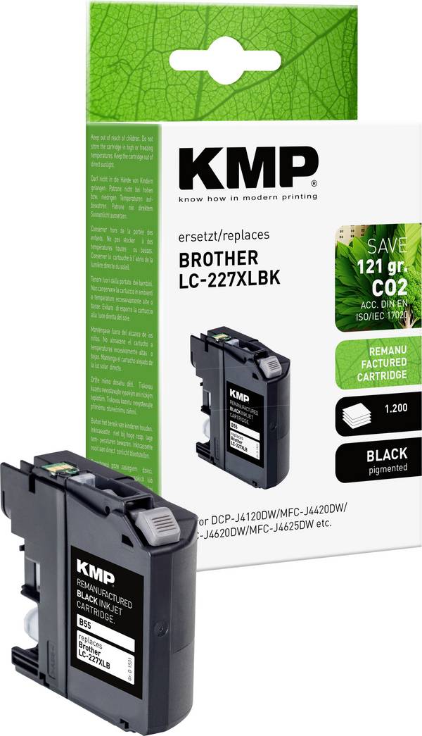 KMP Ink náhradní Brother LC-227XLBK kompatibilní  černá B55 1531,4001