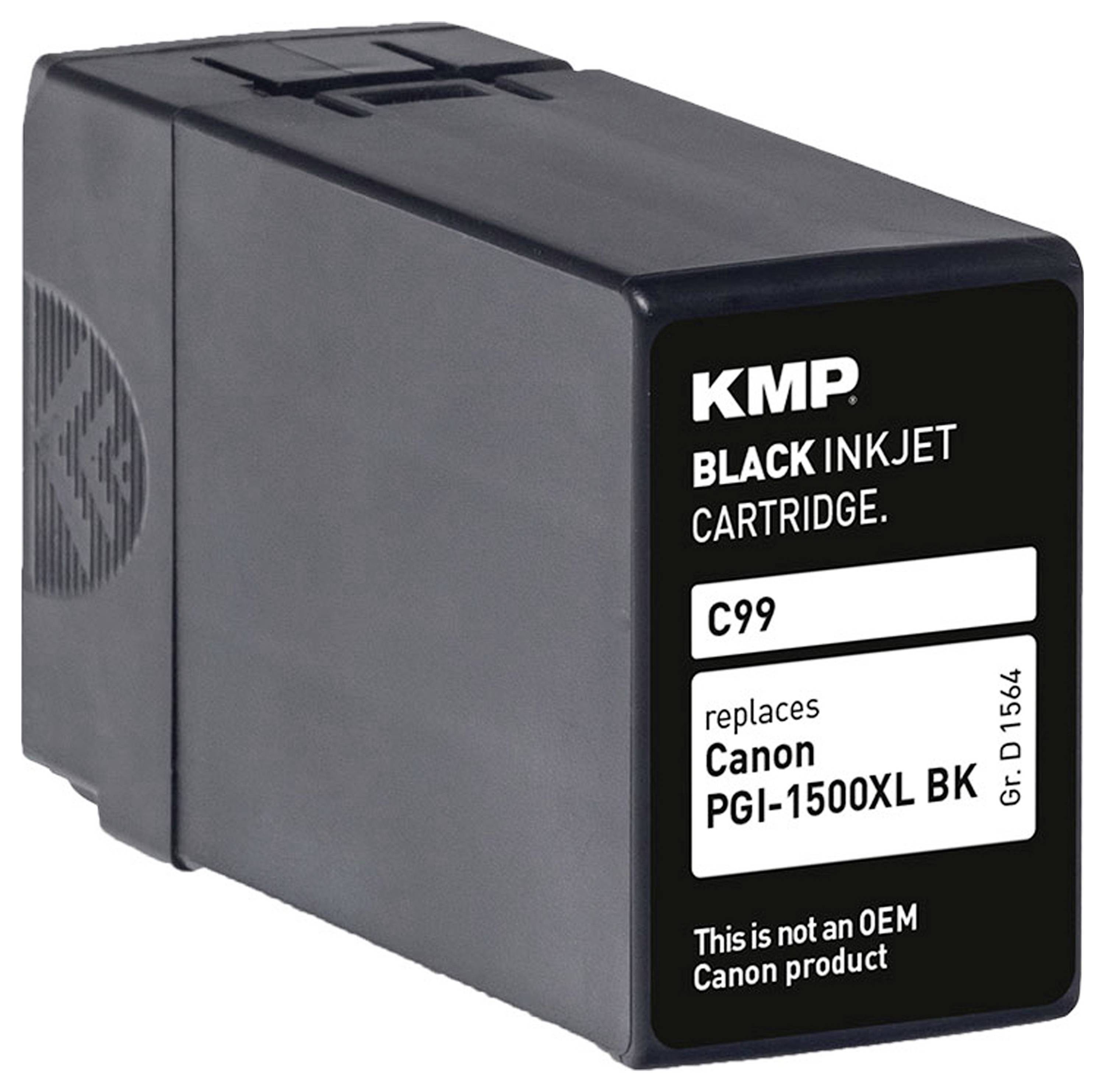 KMP Ink náhradní Canon PGI-1500BK XL kompatibilní černá C99 1564,0001-2
