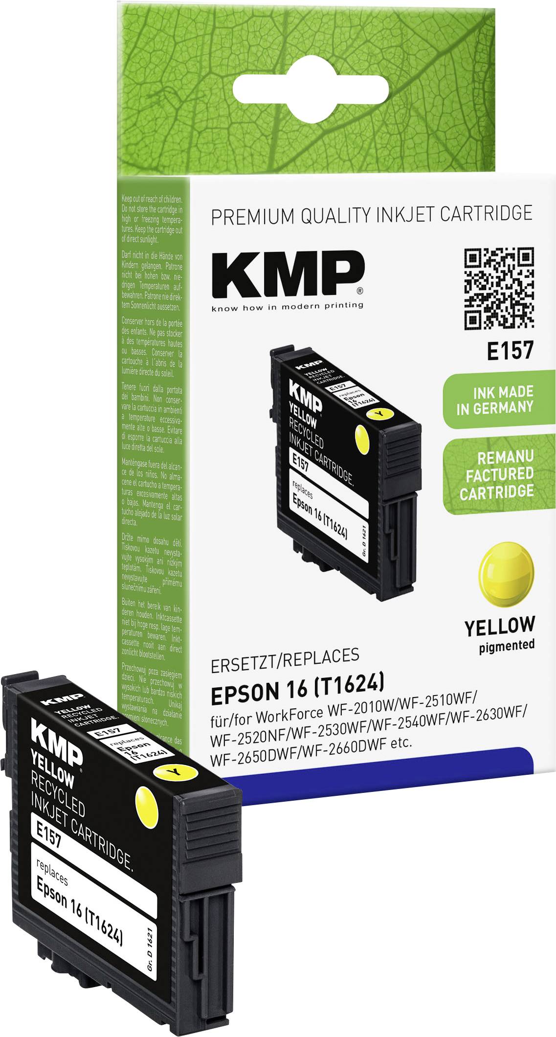 KMP Ink náhradní Epson 16, T1624 kompatibilní žlutá E157 1621,4809
