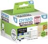 DYMO 2112286 etikety v roli 25 x 25 mm polypropylenová fólie bílá 1700 ks trvalé univerzální etikety, Adresní nálepky