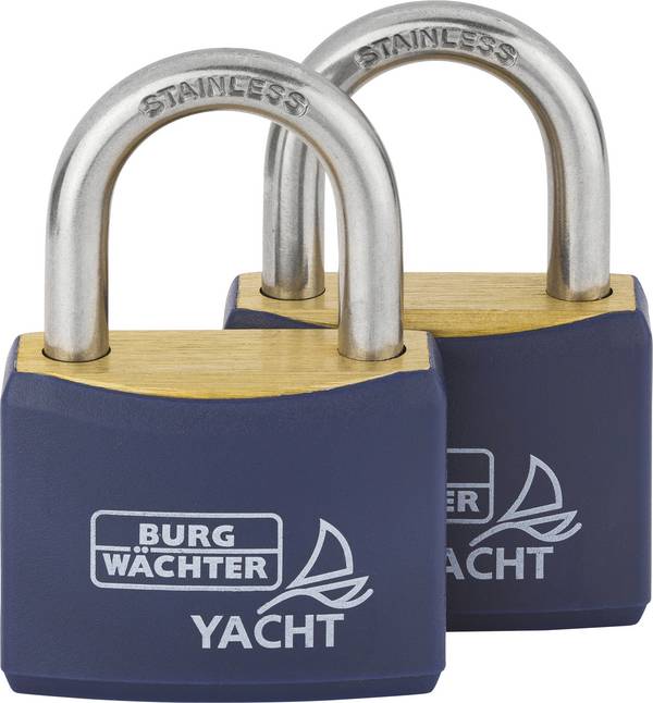 Burg Wächter 2er Set Duo 460 Ni 40 SB visací zámek na klíč, nerezová ocel, plast