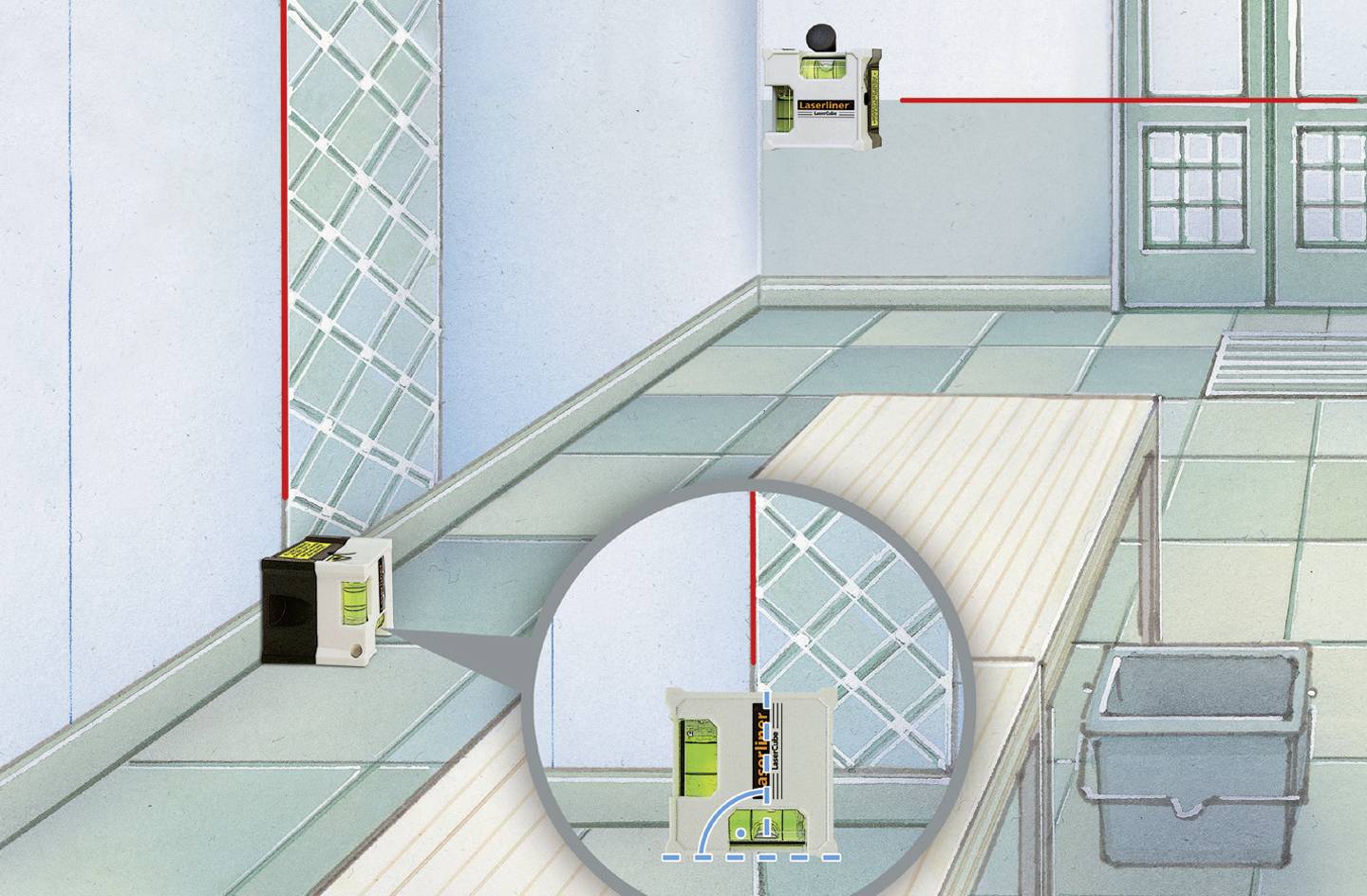 Laserliner LaserCube 081.108A laserová vodováha 1 mm/m-5