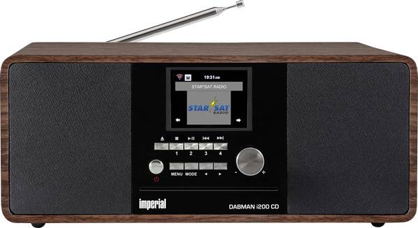 Internetové, DAB+ a FM rádio s CD/MP3 Imperial DABMAN i200CD s DLNA, Wi-Fi, dřevo