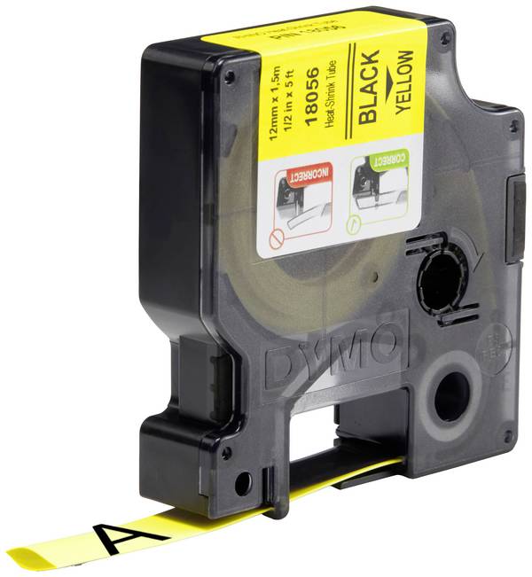 etikety DYMO IND RHINO S0718310 Barva pásky: žlutá Barva písma:černá 12 mm 1.5 m
