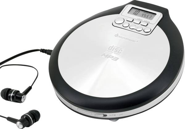 soundmaster CD9220 přenosný CD přehrávač Discman CD, CD-R, CD-RW, MP3 s USB nabíječkou černá, šedá