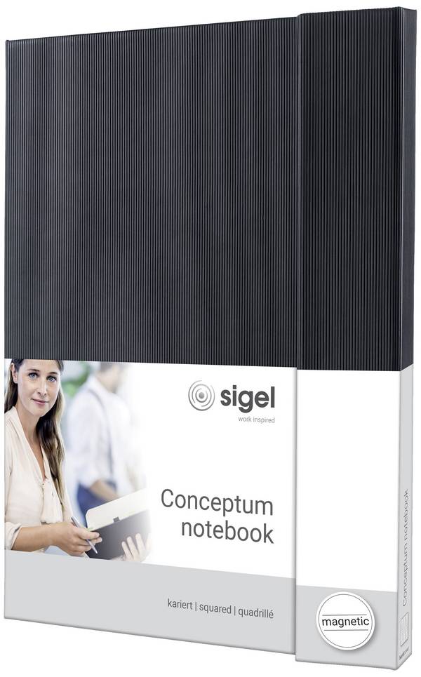 <br>  Sigel<br>  CONCEPTUM®<br>  CO151<br>  poznámková kniha<br>  čtverečkovaný<br>  černá<br>  97 listů<br>  A4<br>