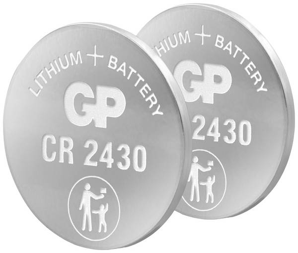 GP knoflíkový článek CR 2430 3 V 2 ks 300 mAh lithiová GPCR2430STD411C2