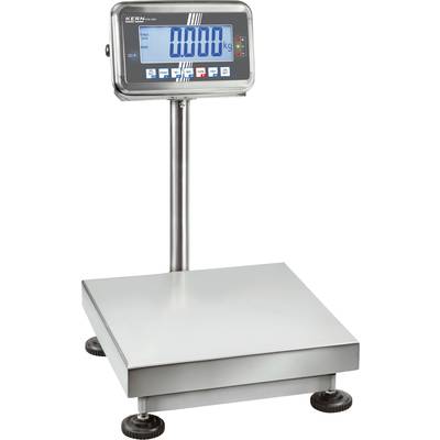Průmyslová váha s digitálním displejem na stojanu, zobrazuje '0,000 kg'. Stříbrná plošina, vhodná pro přesné vážení.