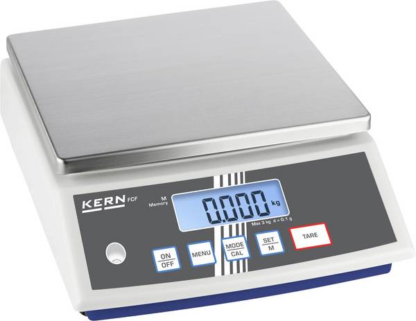 Kern FCF30K3 stolní váha FCF 30K-3  Max. váživost 30 kg Rozlišení 1 g přes napájecí zdroj do zásuvky vícebarevná