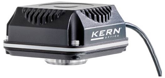 Černý optický senzor s nápisem 'KERN Optics', připojený kabelem, na bílém pozadí.