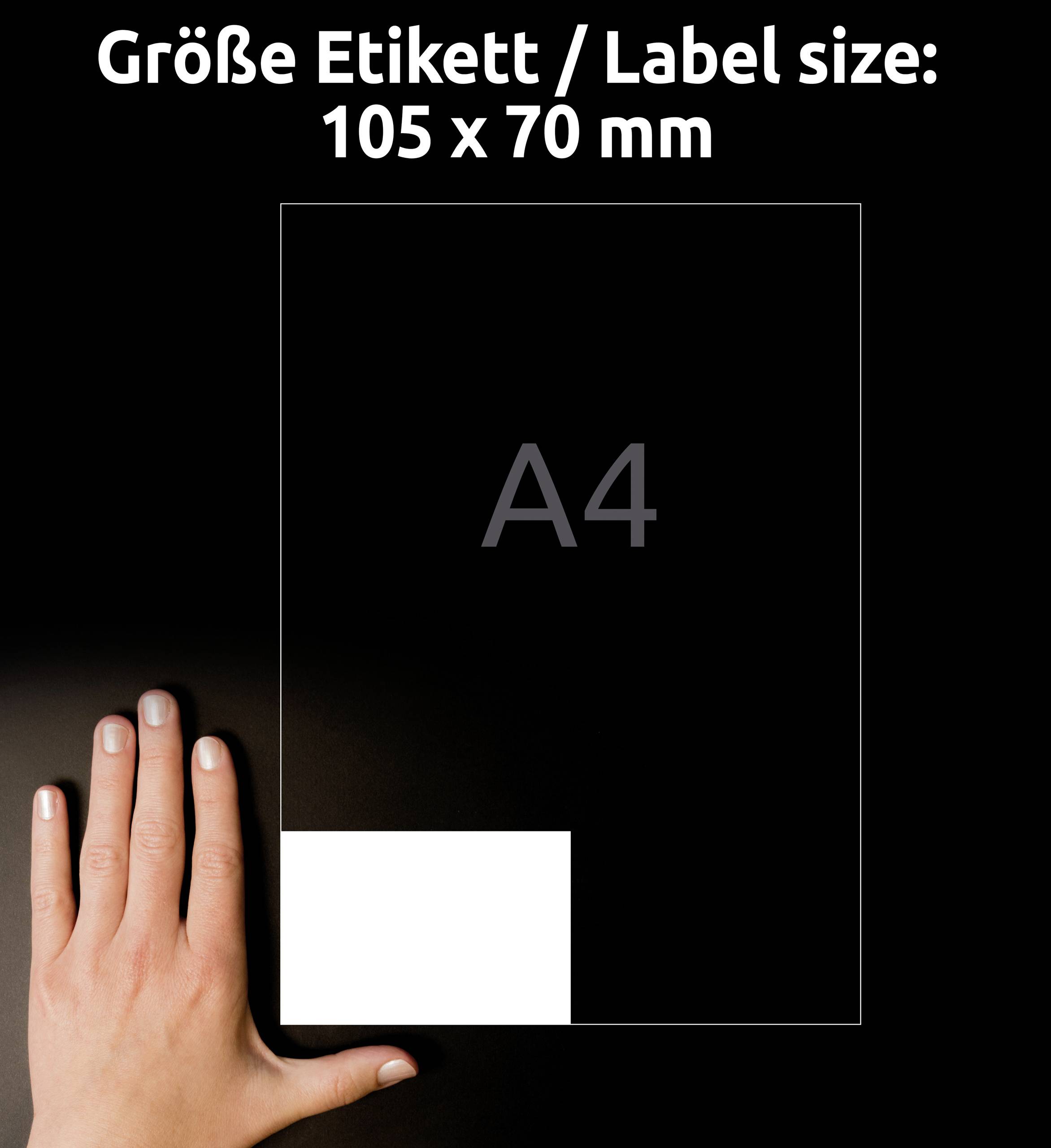 Avery-Zweckform 3426 univerzální etikety 105 x 70 mm papír bílá 800 ks trvalé inkoustová tiskárna, laserová tiskárna, ba-6