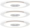 Paulmann 92907 Whirl LED vestavné svítidlo, LED, pevně vestavěné LED, 4.9 W, hliník (kartáčovaný), saténová, sada 3 ks