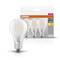 Balení čtyř LED žárovek OSRAM 6,5 W, ekvivalent 60 W, 806 lm, teplé bílé světlo, patice E27. Vhodné pro vnitřní osvětlení.
