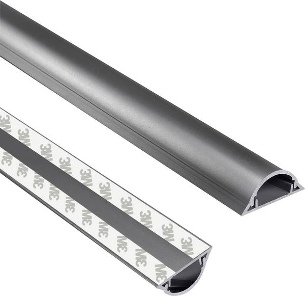 TRU COMPONENTS kabelový můstek 1568193 PVC šedá Kanálů: 1 1000 mm Množství: 1 m