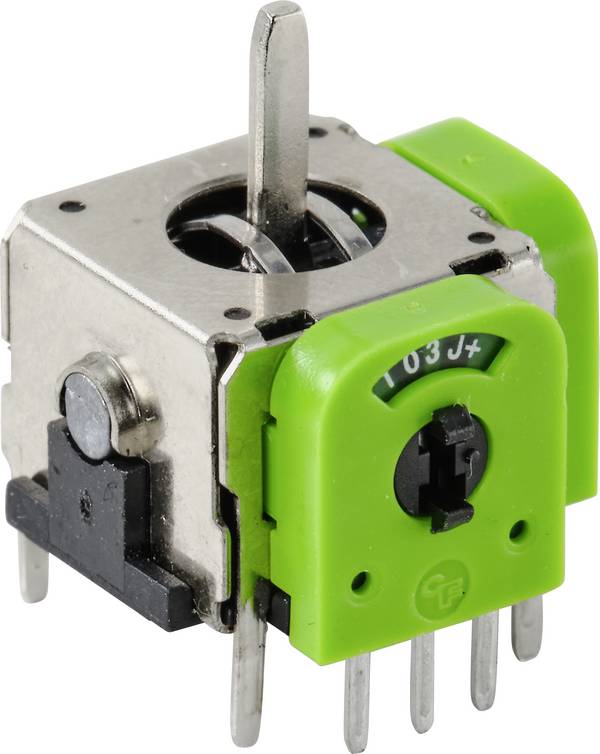 TRU COMPONENTS 98002C6 joystick  rovná kovová páka pájecí piny  1 ks