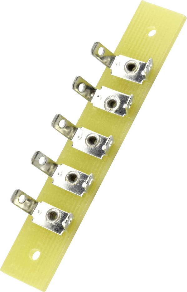 TRU COMPONENTS  pájecí lišta jednořadá Počet pólů 5 epoxid (d x š x v) 59 x 10 x 1.6 mm 1 ks