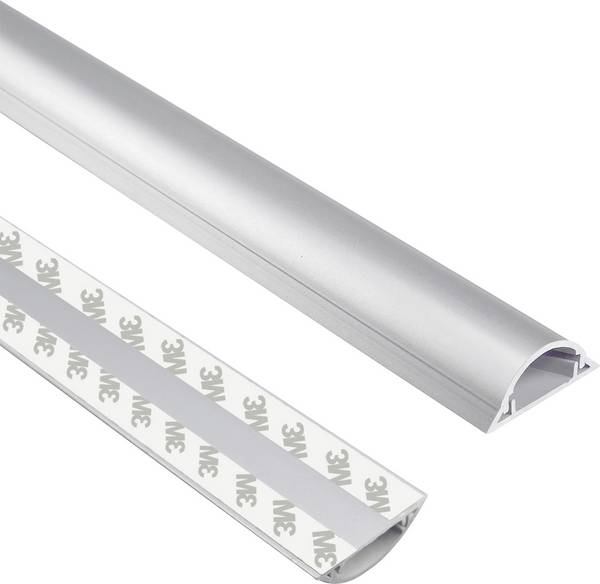 TRU COMPONENTS kabelový můstek 1572569 PVC stříbrná Kanálů: 1 1000 mm Množství: 1 m