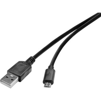 Kabel USB se standardním USB-A konektorem na jednom konci a Micro-USB konektorem na druhém konci, zobrazen na bílém pozadí.