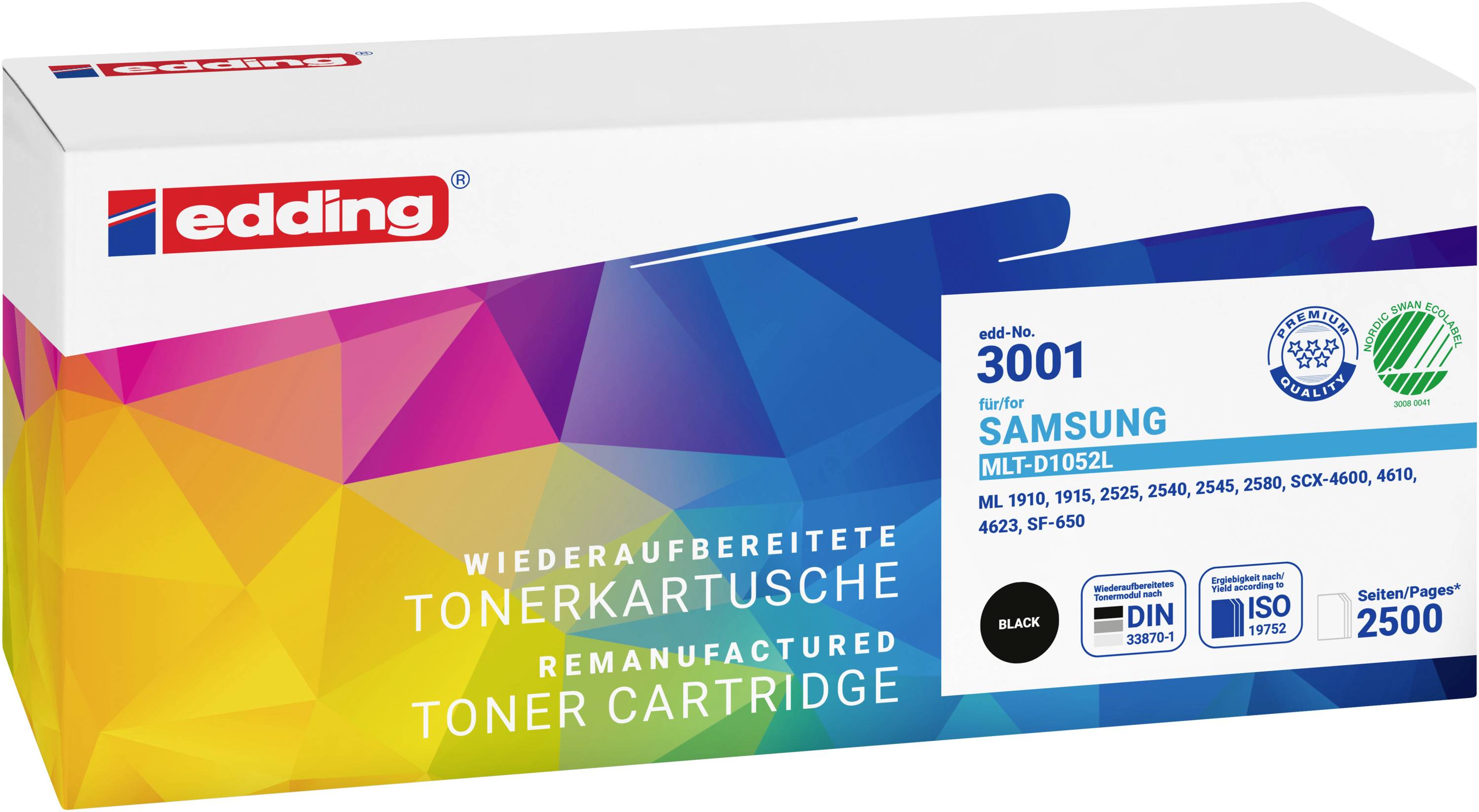 Edding Toner náhradní Muratec, Samsung MLT-D1052L kompatibilní černá 2500 Seiten EDD-3001 EDD-3001-0