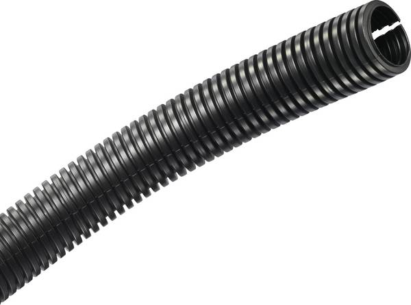 TRU COMPONENTS 1593175 TC-CRR28P203 ochranný husí krk černá 28 mm metrové zboží