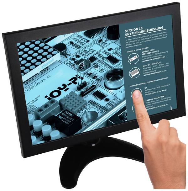 Joy-it RB-LCD10-2 dotykový monitor Energetická třída (EEK2021): A (A - G)  25.4 cm (10 palec) 1280 x 800 Pixel   HDMI™, USB, VGA, BNC, AV IPS LCD