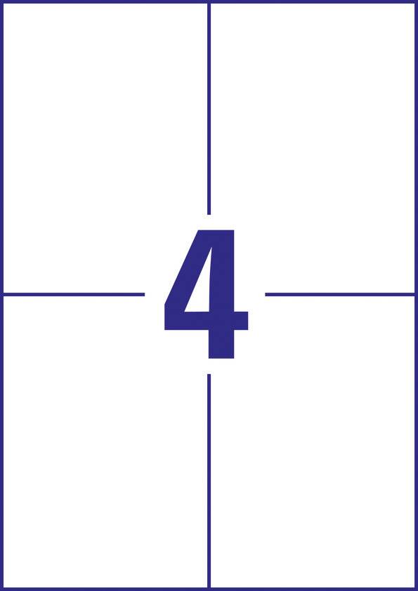 Číslo '4' je umístěno ve středu obdélníkového bílého pole, které je lemováno tenkými modrými liniemi.