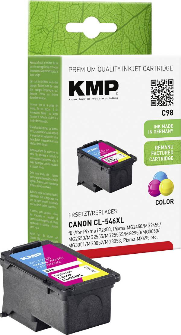 KMP Ink náhradní Canon CL-546XL kompatibilní  barva C98 1563,4030